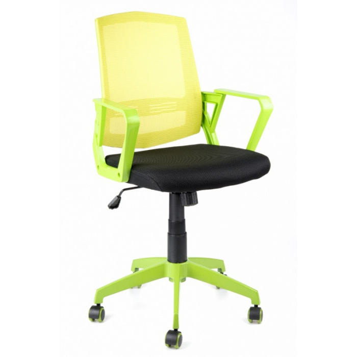 židle SUN, zelené područky, zelený opěrák, černý sedák