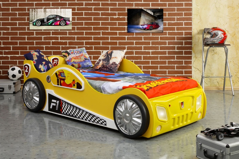 dětská auto postel Monza žlutá gallery main image
