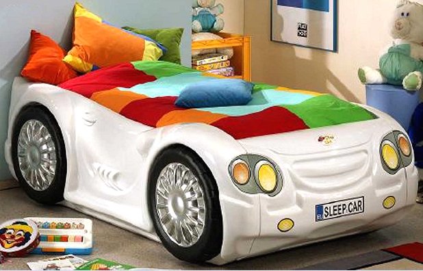 dětská postel auto SLEEPCAR bílá gallery main image
