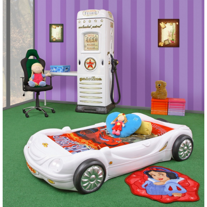 dětská auto postel BOBO bílá