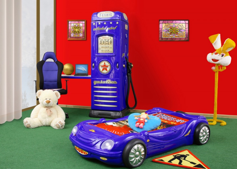 dětská auto postel BOBO modrá gallery main image