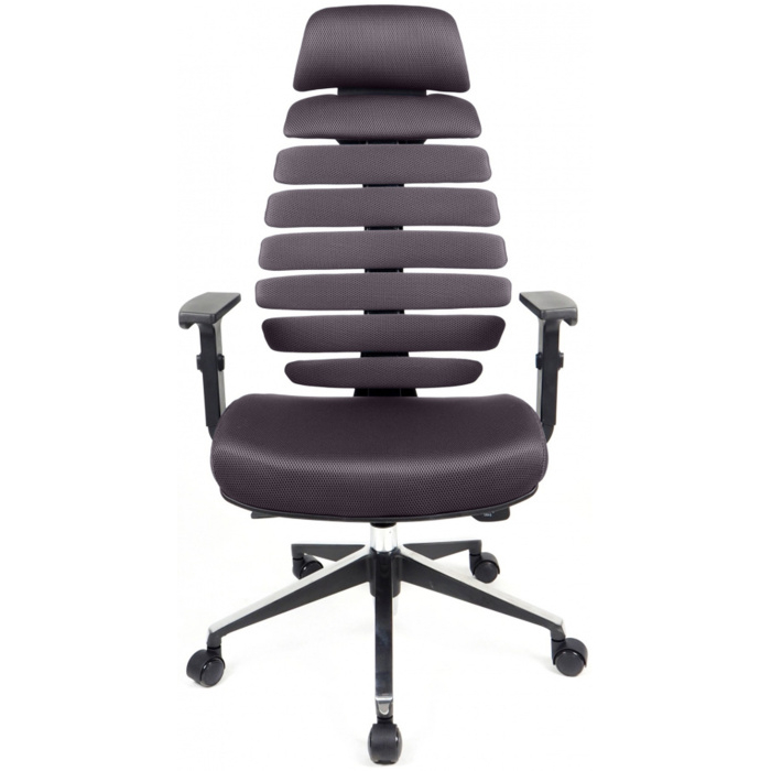 kancelářská židle FISH BONES PDH černý plast, šedá  TW12
