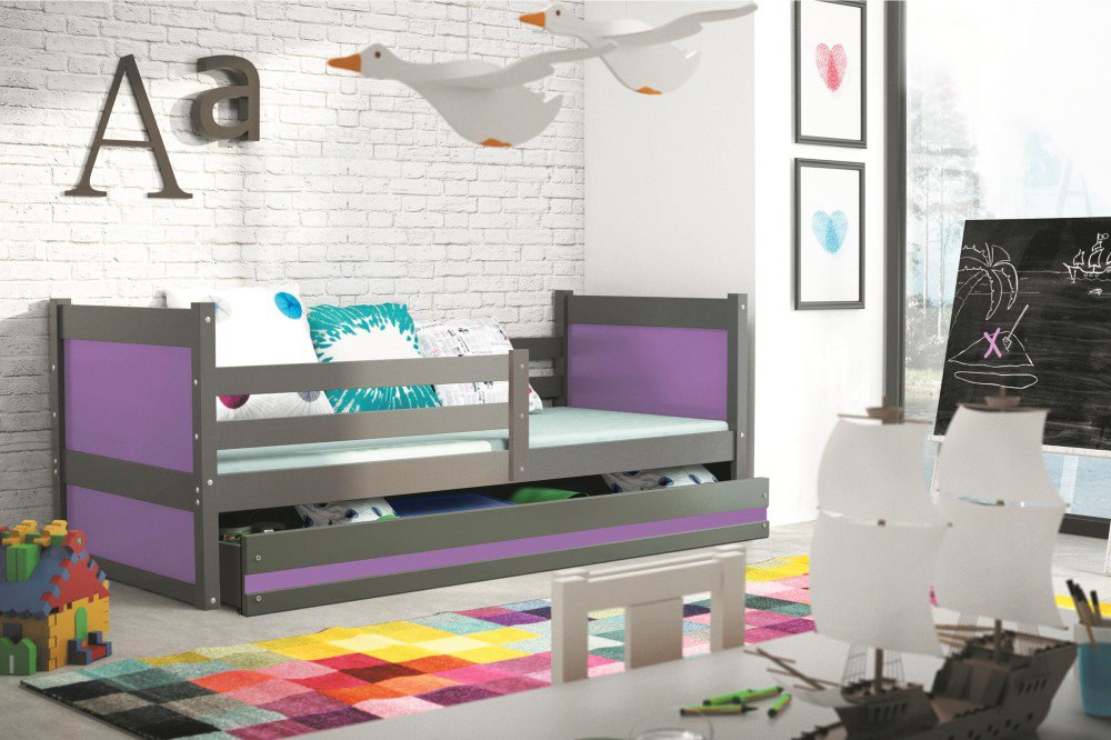 dětská postel Rico 1 190x80 Grafit - více barev gallery main image