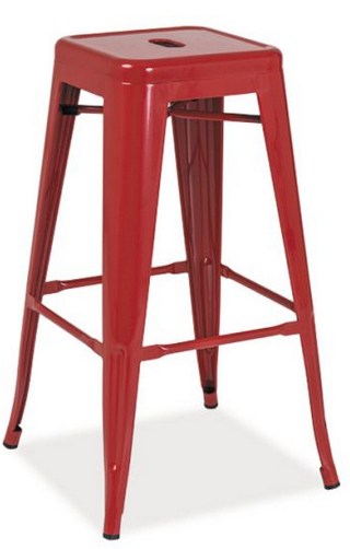 Barová židle Long Hocker červená gallery main image