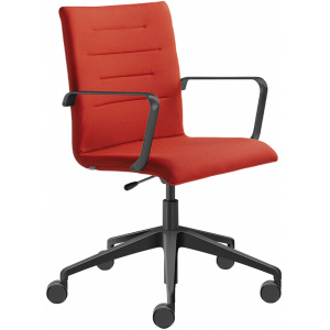 Kancelárska stolička OSLO 227, F80-N1, kríž a područky čierne
