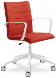 Kancelárska stolička OSLO 227-F80-N0, kríž a područky bílé
