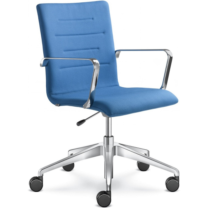 Kancelářská židle OSLO 227-RA,F80-N6, kříž leštěný hliník