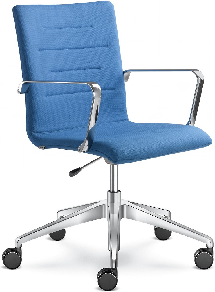 Kancelářská židle OSLO 227-RA,F80-N6, kříž leštěný hliník
