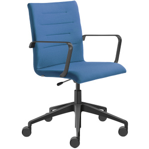 Kancelárská stolička OSLO 227-RA,F80-N1, kríž a područky čierny