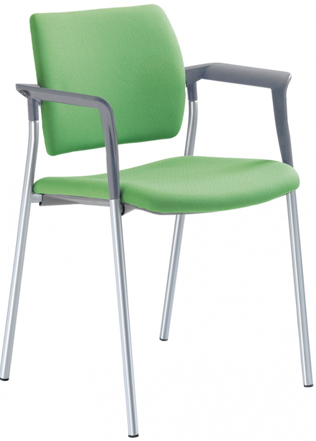konferenční židle DREAM 111-N2,BR, kostra šedá, područky