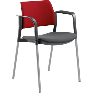 konferenčná stolička DREAM+103BL-N2,BR kostra šedá
