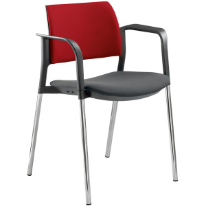konferenčná stolička DREAM+ 103BL-N4,BR kostra chrom