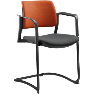 konferenčná stolička DREAM+ 104BL-Z-N1,BR, kostra čierna