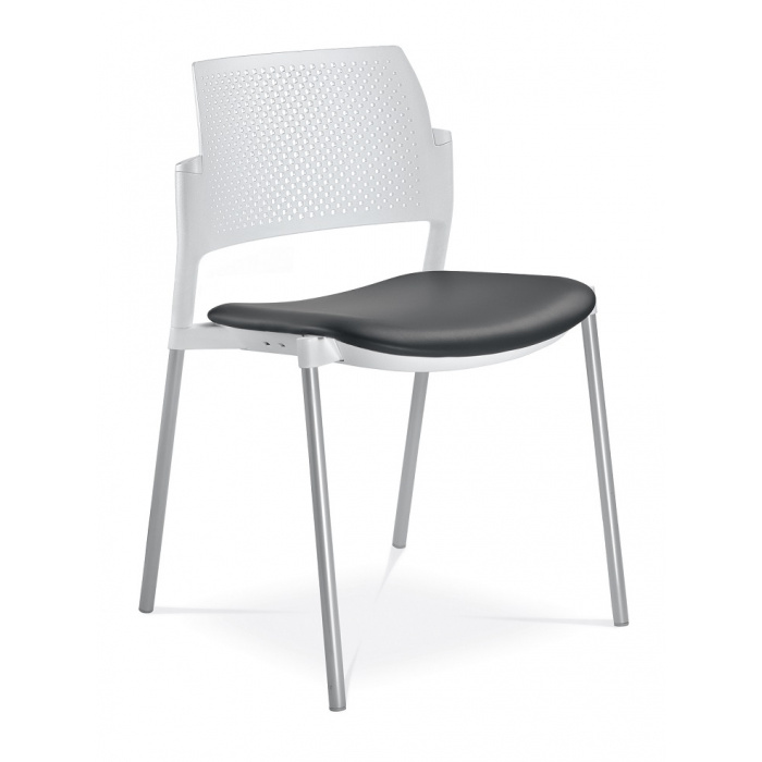 konferenční židle DREAM+ 100WH-N0, kostra bílá