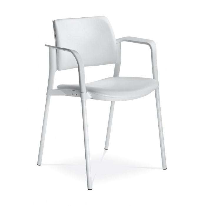 konferenční židle DREAM+ 103WH-N0,BR, kostra bílá