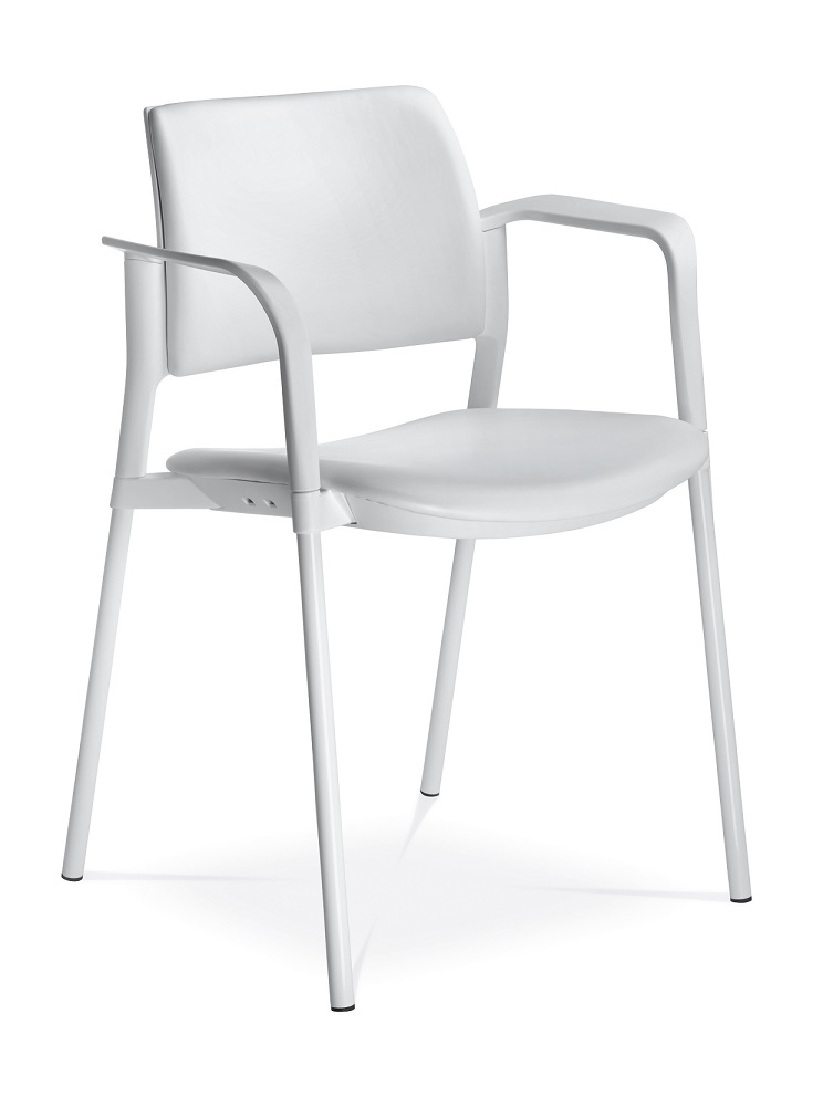 konferenční židle DREAM+ 103WH-N0,BR, kostra bílá gallery main image