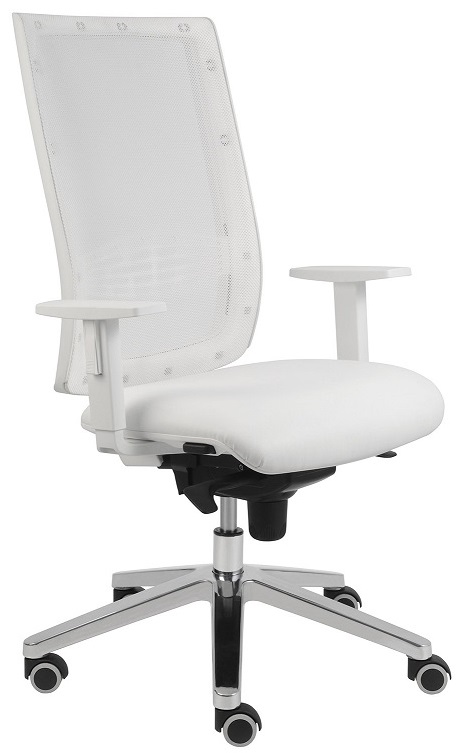 kancelářská židle KENT SÍŤ, E-SYNCHRO bílá konstrukce