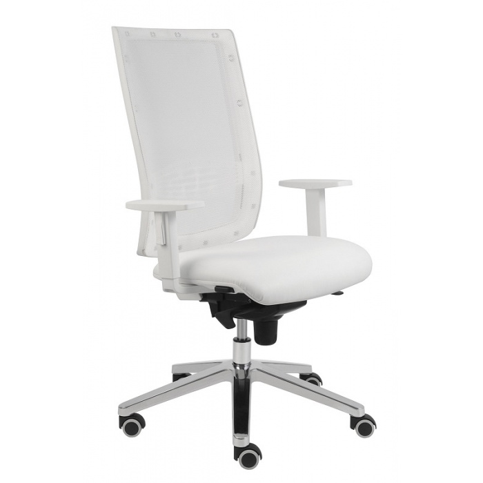 kancelářská židle KENT SÍŤ, T-SYNCHRO bílá konstrukce