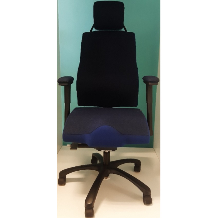 terapeutická židle THERAPIA XMEN 7790, černá/modrá - poslední vzorový kus