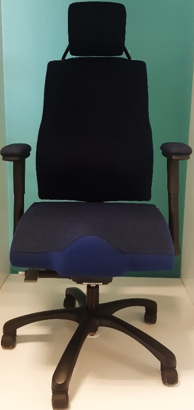 terapeutická židle THERAPIA XMEN 7790, černá/modrá - poslední vzorový kus gallery main image
