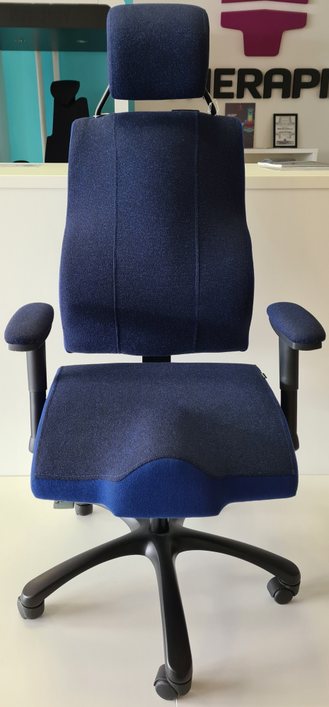 terapeutická židle THERAPIA XMEN 7790, černá/modrá - poslední vzorový kus gallery main image