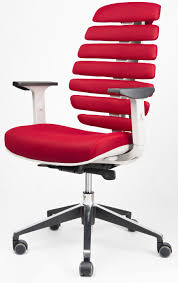 kancelářská židle FISH BONES černý plast,červená látka TW57 gallery main image