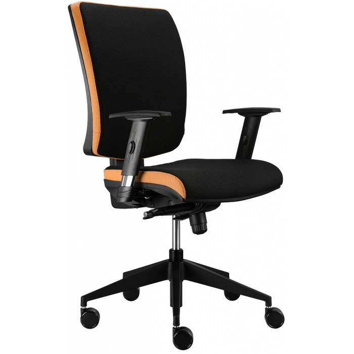 židle LARA VIP E-SYNCHRO šedo-oranžová, SLEVA 633S