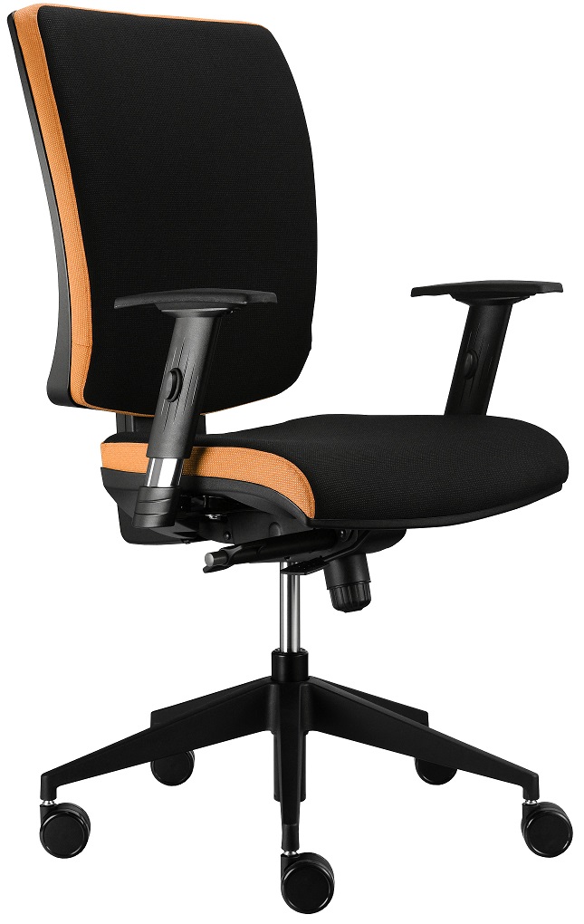 židle LARA VIP E-SYNCHRO šedo-oranžová, SLEVA 633S gallery main image