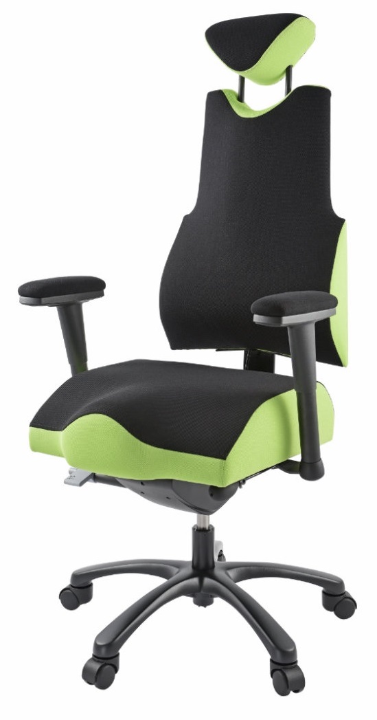 terapeutická židle THERAPIA BODY L COM 3610, černo-zelená gallery main image