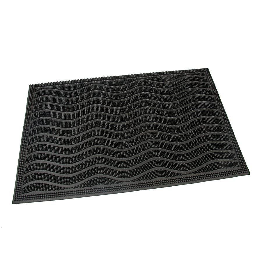 Gumová čistící kartáčová venkovní vstupní rohož Waves60 x 40 cm gallery main image