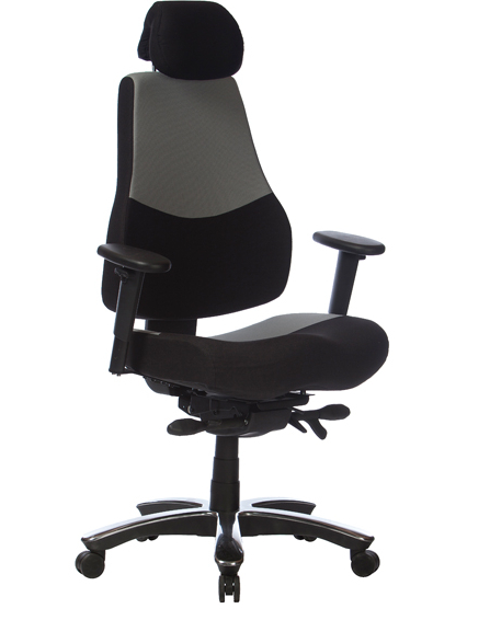 Kancelářská židle RANGER šedo-černý pro 24hod. provoz gallery main image