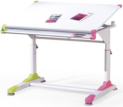Levně HALMAR Dětský rostoucí psací stůl Collorido zelený/ růžový