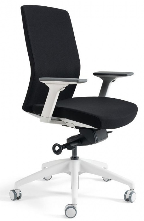 Levně OFFICE MORE Kancelářská židle J2 White bez podhlavníku