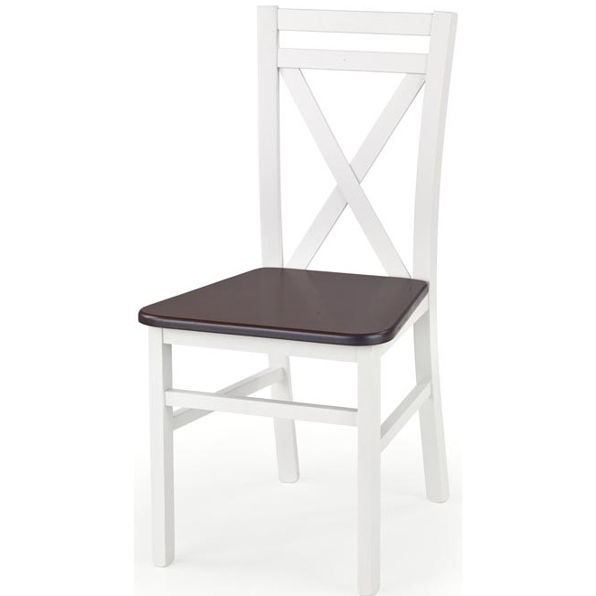 jídelní židle DARIUSZ 2 bílá/tm. ořech