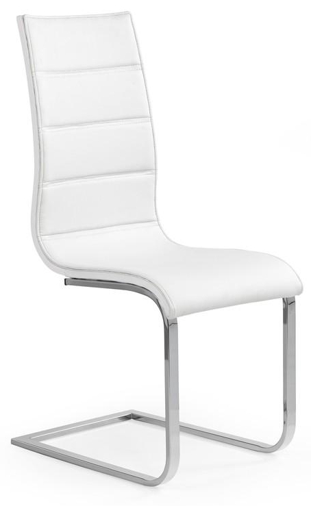 jídelní židle K104 bílá/bílá eko kůže