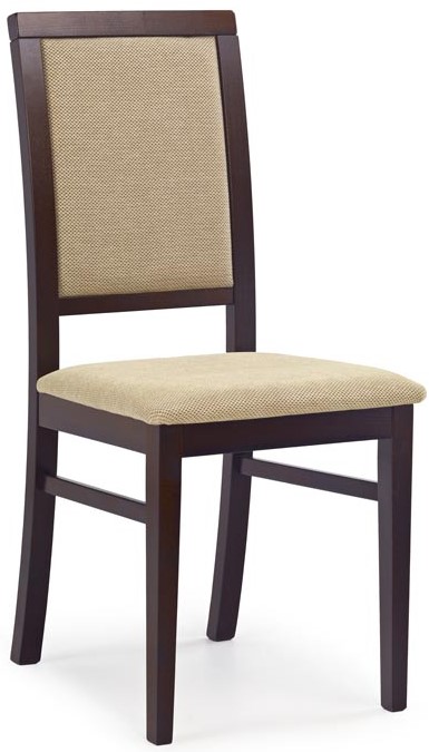 Levně HALMAR Jídelní židle SYLWEK1 tmavý ořech/ béžová látka