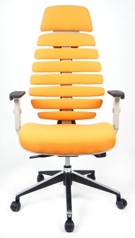 kancelářská židle FISH BONES PDH šedý plast, oranžová 26-65, sleva č. SEK1068 gallery main image