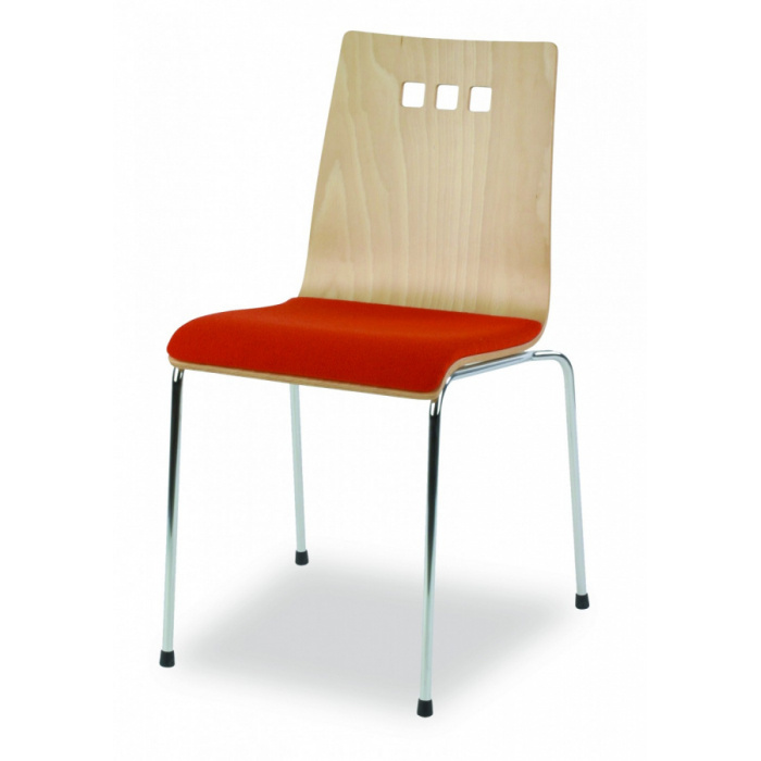 konferenční židle MIRKA chrom - čalouněný sedák