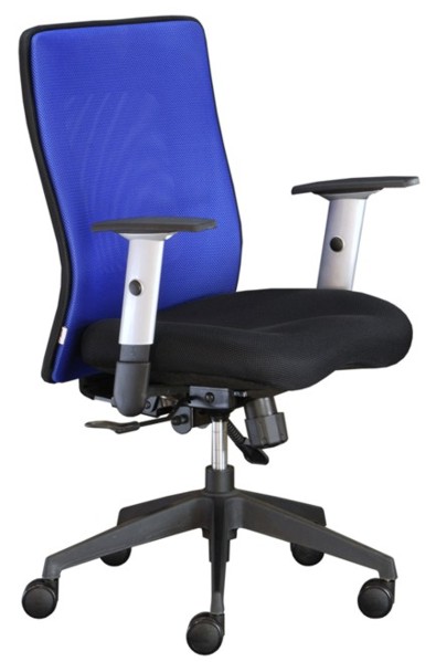 kancelářská židle LEXA bez podhlavníku, modrá gallery main image