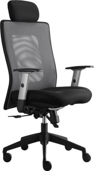 kancelářská židle LEXA s podhlavníkem, antracit gallery main image