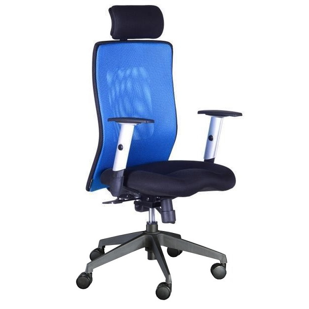 kancelářská židle LEXA XL+3D podhlavník,modrá