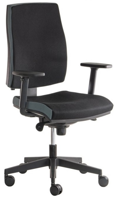 Levně ALBA kancelářská židle JOB bez podhlavníku s područkami, BLACK 27