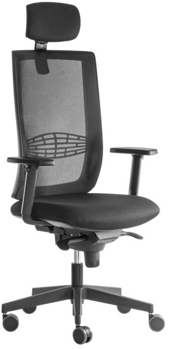 kancelářská židle KENT síť s 3D PDH a područkami, BLACK 27