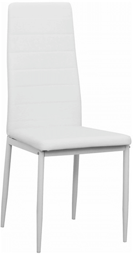 jídelní židle COLETA NOVA bílá eko kůže/bílá podnož