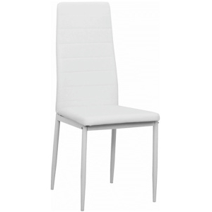 jedálenská stolička COLETA NOVA bielá eko koža/bielá podnož