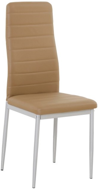 jídelní židle COLETA NOVA karamelová ekokůže/šedá podnož gallery main image