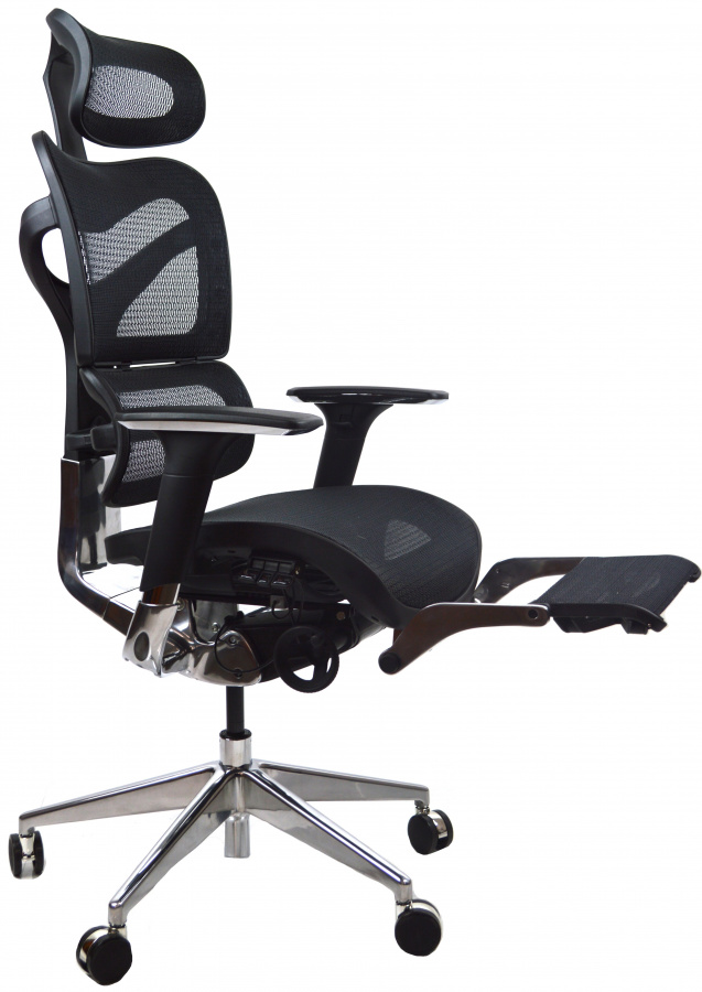 kancelářská židle ARIES JNS-701L s integrovanou podnožkou, černá W-11 gallery main image
