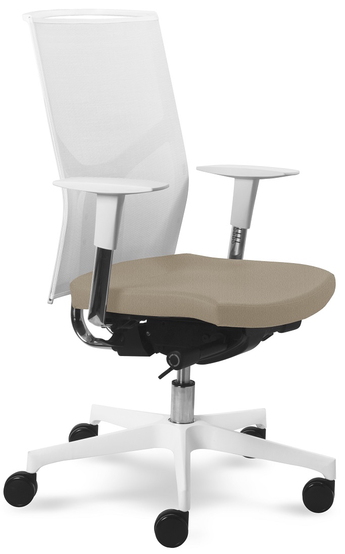 kancelářská židle Prime 2302 W, bílé provedení