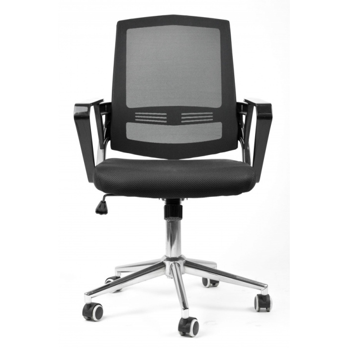 židle SUN, černé područky, černý opěrák, černý sedák, č. AOJ097