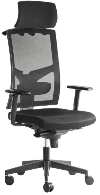 kancelářská židle GAME ŠÉF VIP s pevným PDH a područkami, BLACK 27